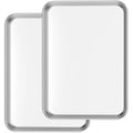 Baking Sheets Set of 2, 16 inch Cookie Sheets 2 Pieces & Stainless Steel Baking Pans & Toaster Oven Tray Pans, Rectangle Size 16L x 12W x 1H inch & Non Toxic & Healthy & Easy Clean