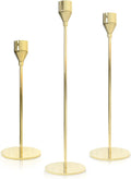 SYOSI Elegant Gold Taper Candle Holders Set - Ideal for Home Décor, Weddings, Birthdays, Date Nights, and Special Occasions - Stylish Candlestick Holders for Taper Candles