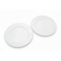 2Pcs White Ceramic Dessert Plate 19cm Elegant Round Plates for Cakes, Snacks & Desserts Microwave & Dishwasher Safe Tableware
