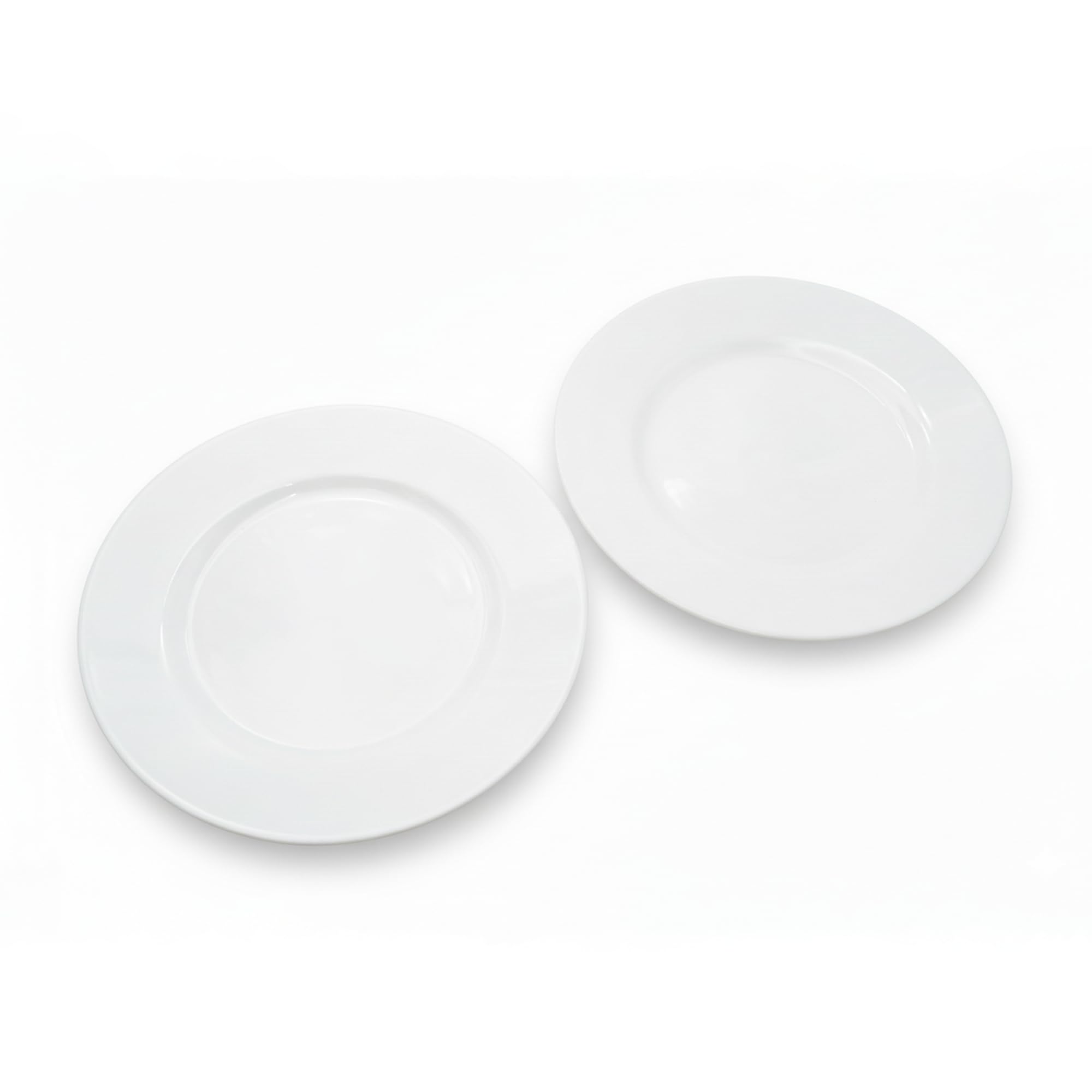 2Pcs White Ceramic Dessert Plate 19cm Elegant Round Plates for Cakes, Snacks & Desserts Microwave & Dishwasher Safe Tableware