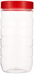 Fun® Multipurpose Jar Food Storage Containers Set 850ml,Spice Jar Set, plastic Jar with Lids, Mini Clear Round Food Storage Containers for Pantry for Tea, Herbs, Sugar (1 piece)
