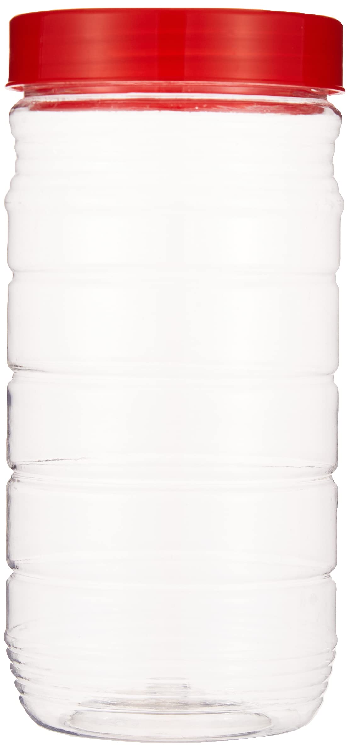 Fun® Multipurpose Jar Food Storage Containers Set 850ml,Spice Jar Set, plastic Jar with Lids, Mini Clear Round Food Storage Containers for Pantry for Tea, Herbs, Sugar (1 piece)