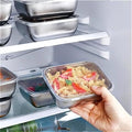 5-Pack Stainless Steel Food Storage Containers with Clear Lids for Refrigerator Organization, Stackable Kitchen Containers for Meal Prep (silvery-3 pcs)