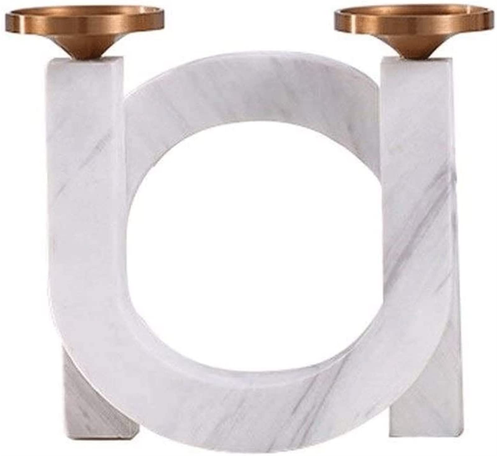 Candlestick White Marble Candle Holder Home Decor Accessory (Color : A)