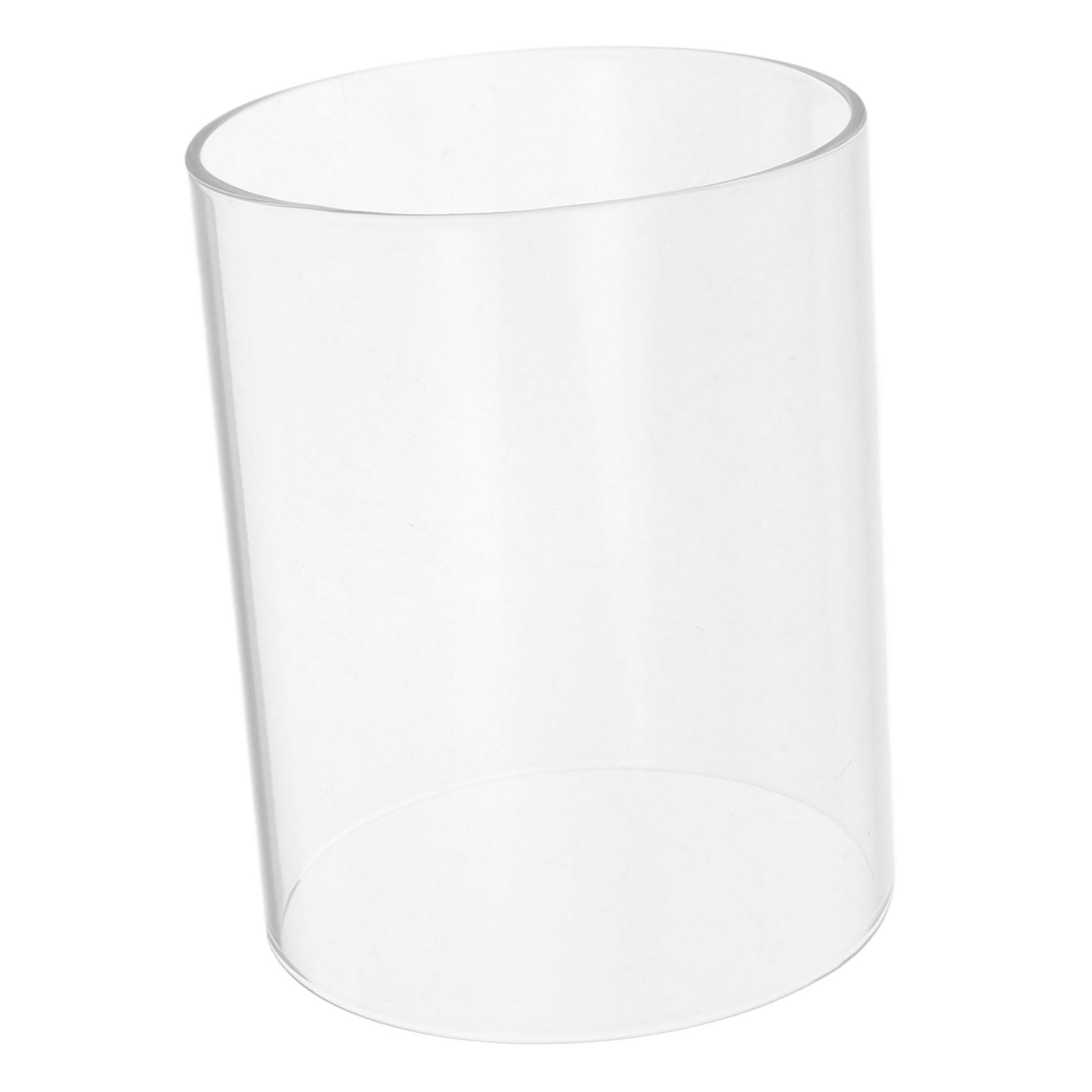 Candle Chimney Candle Holder Tube Glass Candle Shade Bottomless Cylinder Candleholder Open Ended Candle Shade Open Flame Candle Holder Sleeve 8x10cm