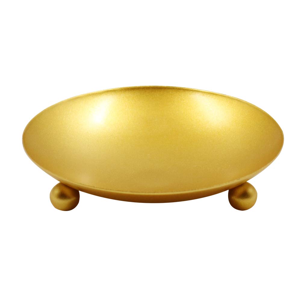 Decorative Iron Plate Candle Holder Pedestal Wax Candle Stand, Taper Candles for Candlesticks, Pillar Candle Holder for Wedding Decoration, Home Decor Bar Party (Gold)