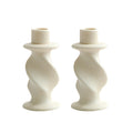 Taper Candle Holder, Ceramic Candlestick Holders Decor, Table Centerpiece Taper Candle Holders Desktop Decoration for Diwali, Ramadan, Home Decor, Wedding, Dinning, Party/Festival/Celebrations, 2PCS