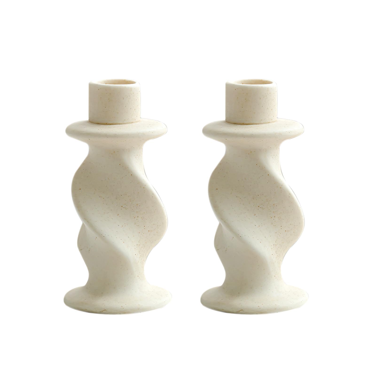 Taper Candle Holder, Ceramic Candlestick Holders Decor, Table Centerpiece Taper Candle Holders Desktop Decoration for Diwali, Ramadan, Home Decor, Wedding, Dinning, Party/Festival/Celebrations, 2PCS