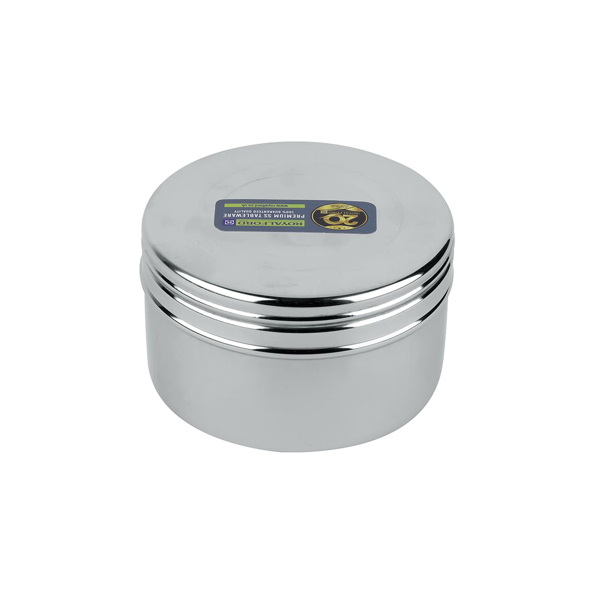 Royalford 250ml Lunch Box RF13011 Stainless Steel Round Tiffin with Lid, Thread Lock Food-Grade, BPA-Free, Airtight Containers to Keep Foods Fresh