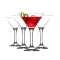 lav Martini Glasses Set of 6 - Martini Cocktail Glass Set 6 Oz - Cosmopolitan Glasses for Elegant Cocktails - Classic Cocktail Glasses with Chic Design for Home Parties - Made in Europe