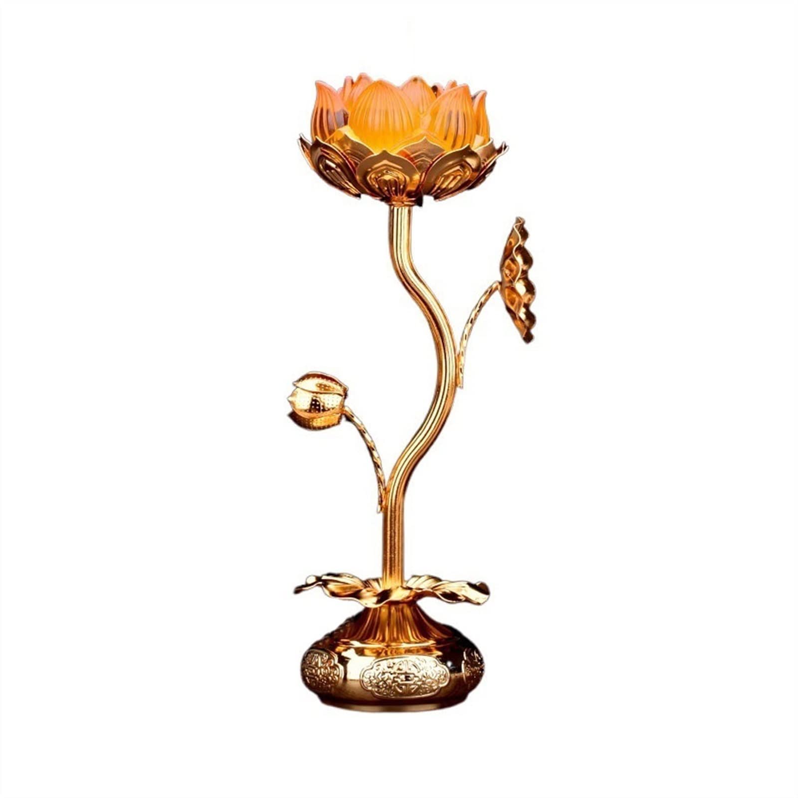 Candle Sconces Zen Candlestick Retro Lotus Candle Holder Interior Decoration Table Decoration Accessories (Excluding Candles) Candle Holder(Color:A,Size:M)
