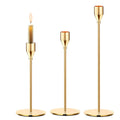 3 Pcs Gold Candleholders, Taper Candles Candlestick Holders Set, For Candle Sticks, Table Centerpiece Decorative, Decorative Candlestick Holder For Wedding, Dinning, Party, Living Room