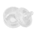 Cabilock Crystal Candy Jar with Lid - Round, Transparent, 10.5x10.5x12cm - Perfect for Weddings, Home Decor, Pastry