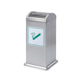 Standing Ashtray Smoking Area Stainless Steel Ash Column Outdoor Street Square Cigarette Butt Cylinder Patio
