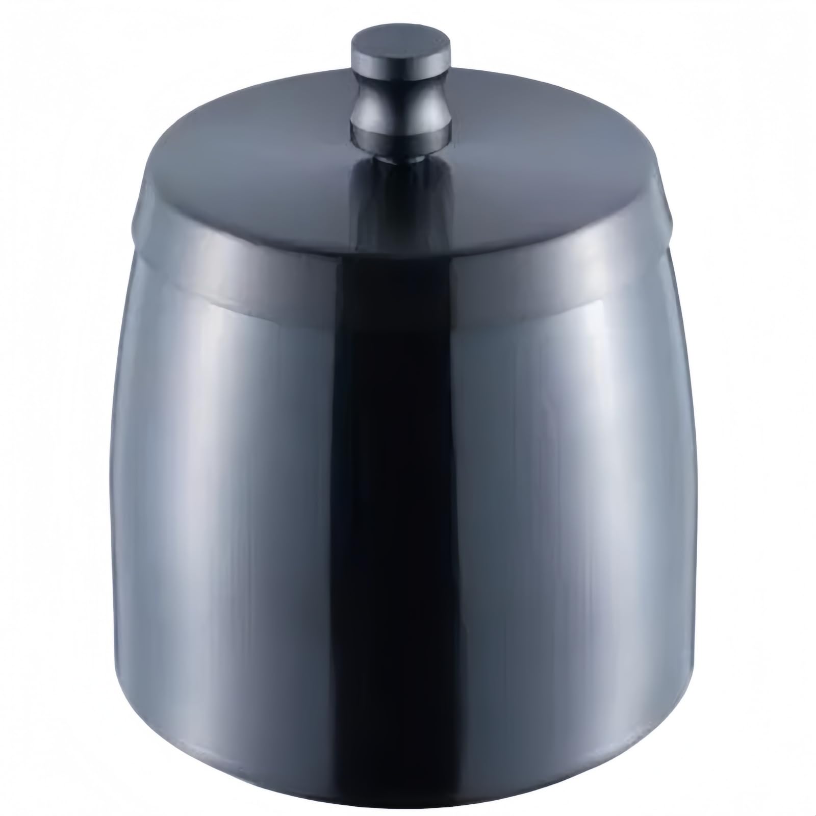 Stainless Steel Ashtray with Lid - for Balcony, Garden & Home - 10.5 x 9 cm - Non-Slip, Easy to Clean - 4 Colours (Silver, Black, Gold, Rose Gold) (Black 1 Piece)