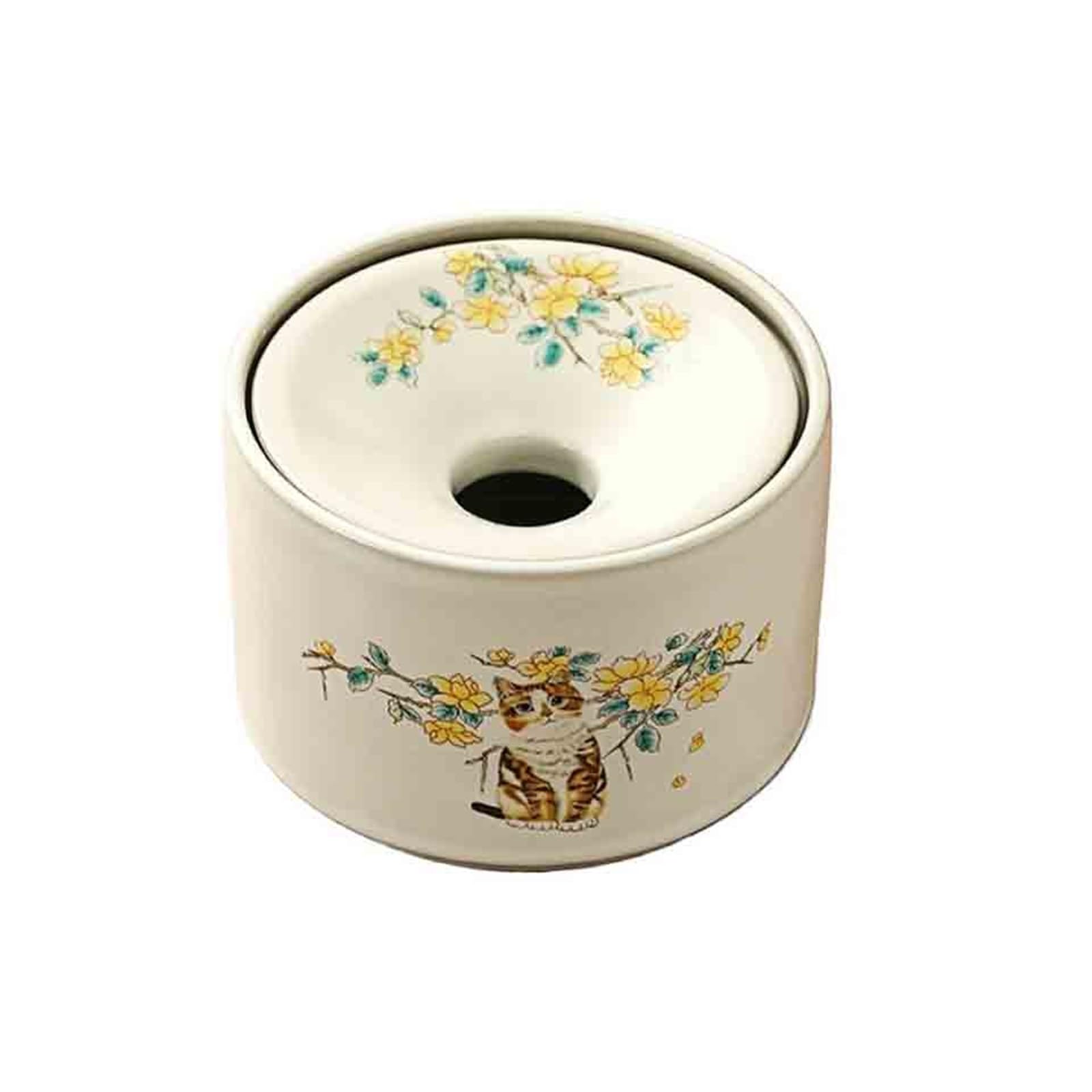 Practical ashtray Ceramic Ashtray for Home Use Living Room Dustproof Windproof with Lid Funnel-shaped Design Suitable for Office Desks