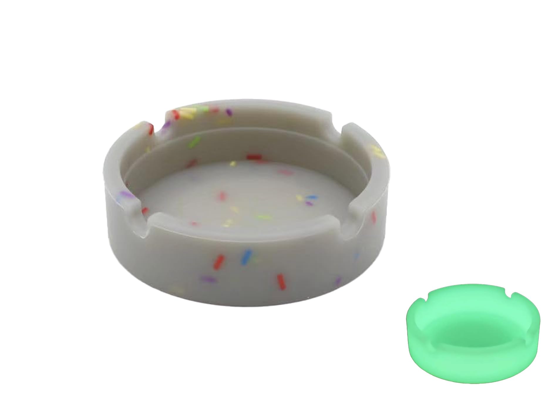Silicone Ashtray - Small Indoor & Outdoor Ashtrays for Patio | Waterproof, Heat-Resistant Ashtrays for Home, Office, and Garden Use -Grey