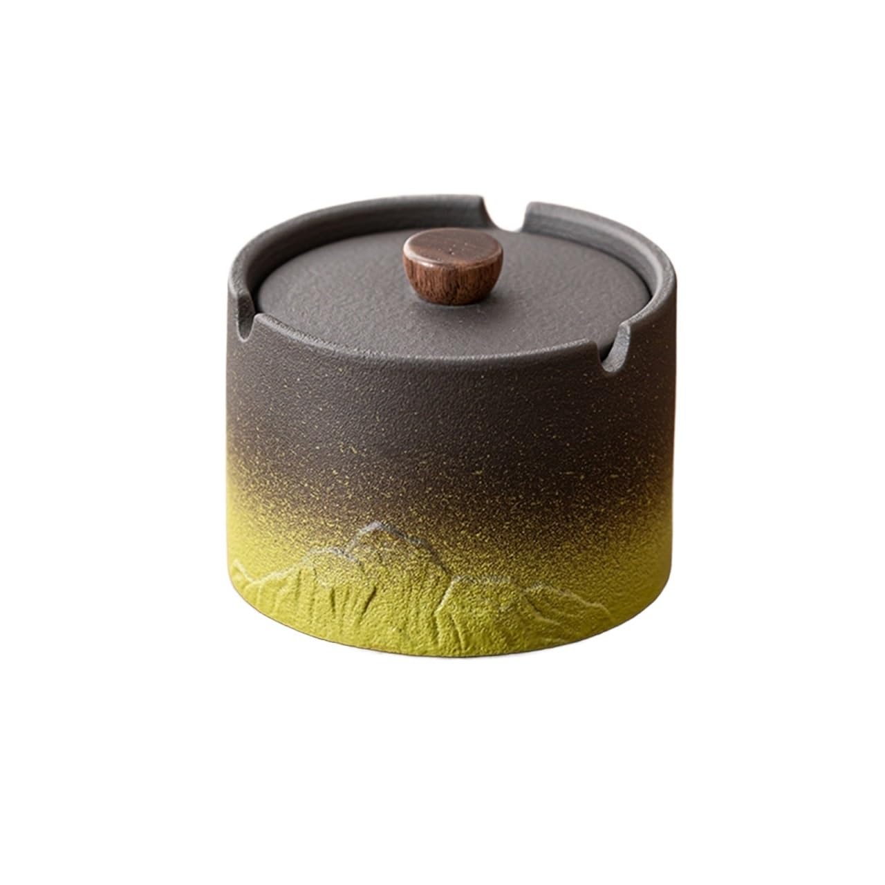 Practical ashtray Gradient Round Ashtray with Lid Minimalist Design Suitable for Home and Office Use Funnel-shaped