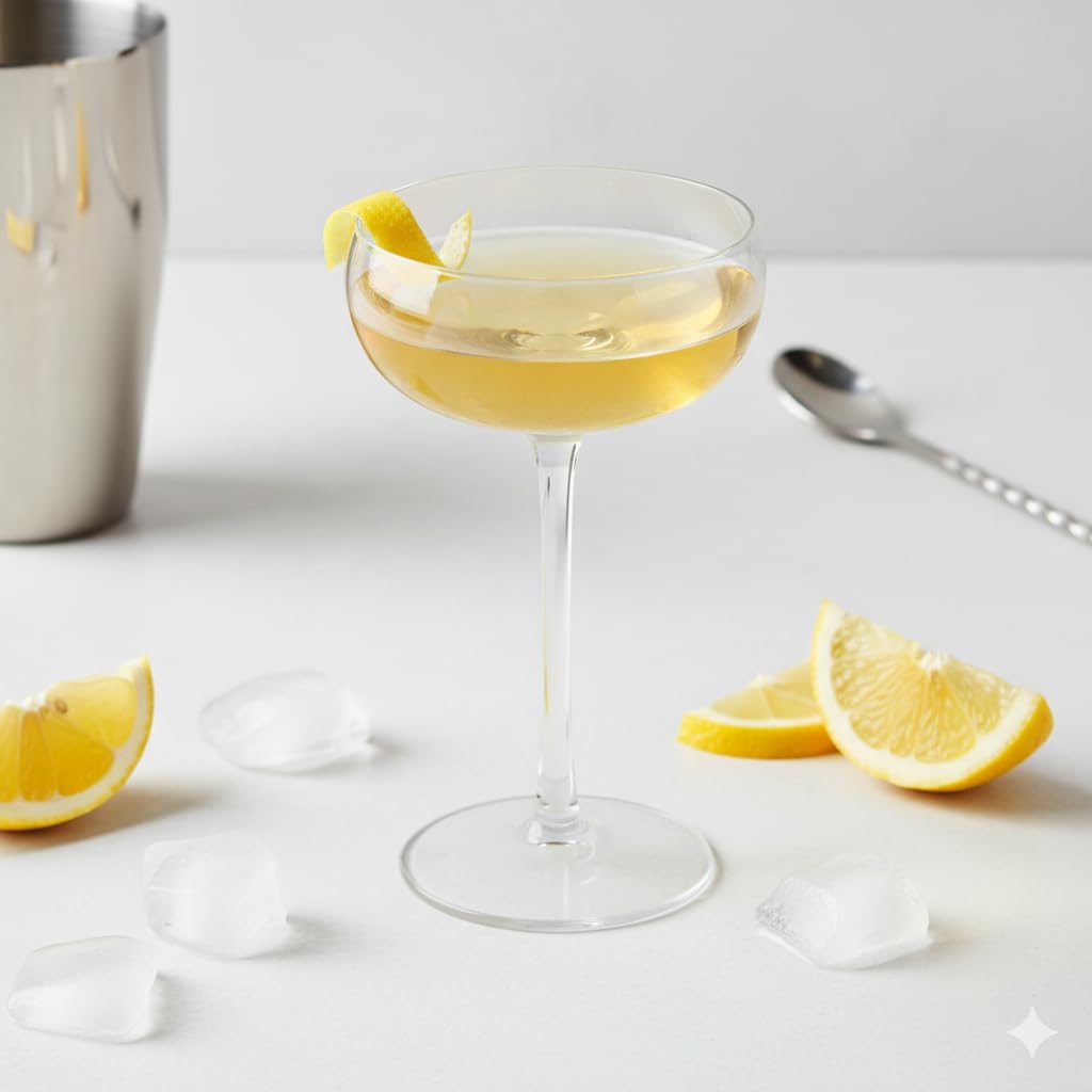 Fissman Cocktail Glass Set of 2 150mL, Wine Glass, Coupe Glasses, Martini Glasses, Crystal Round Martini, Cocktail Glasses Set for Pisco Sour, Mixed Drinks, Hand-Blown Champagne Glasses