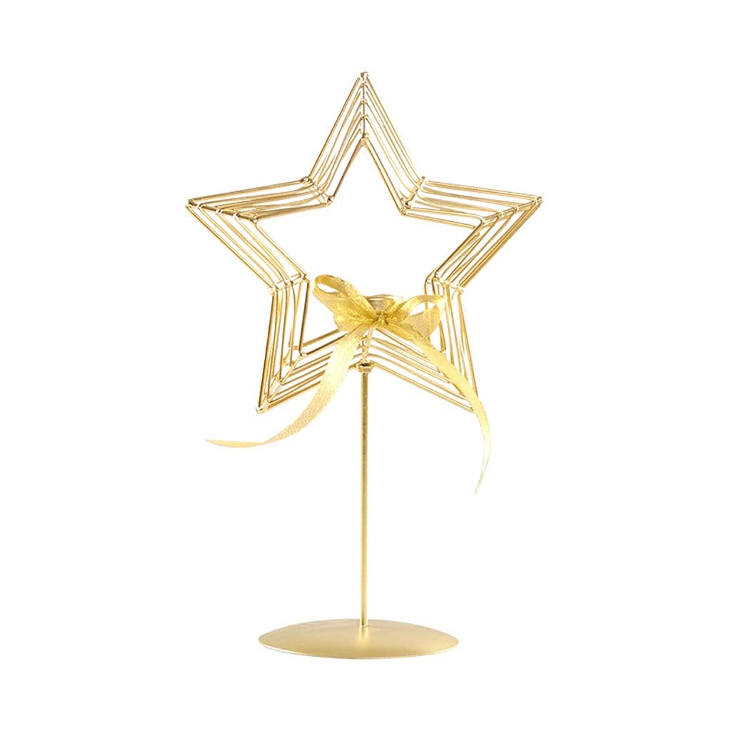 Candle Holders Wrought Iron Candlestick Holder Christmas Scene Props Table Candle Decorations Home Restaurant Candlelight Dinner Decorations Candle Stand (Size : Small)