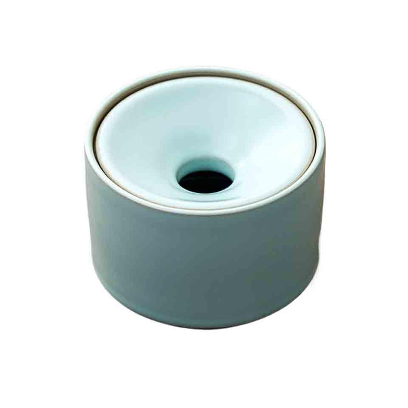 Practical ashtray Retro Blue Ceramic Funnel Ashtray for Home Living Room with Lid Round Office Desk