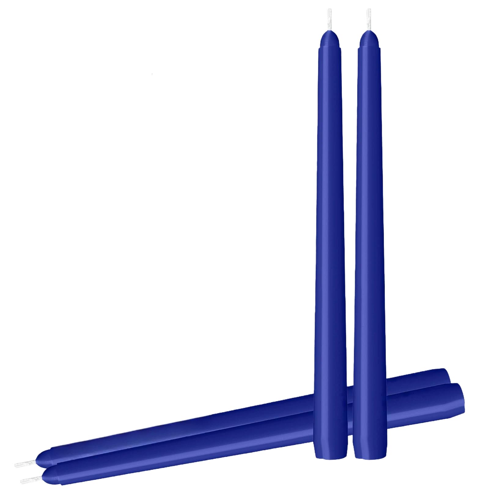 Jaffiust 4PCS Taper Candle, Hand-Poured Tall Candle Holders, 10 Inch, Smokeless, for Home, Weddings, Birthday Parties and Home Decor(Blue)