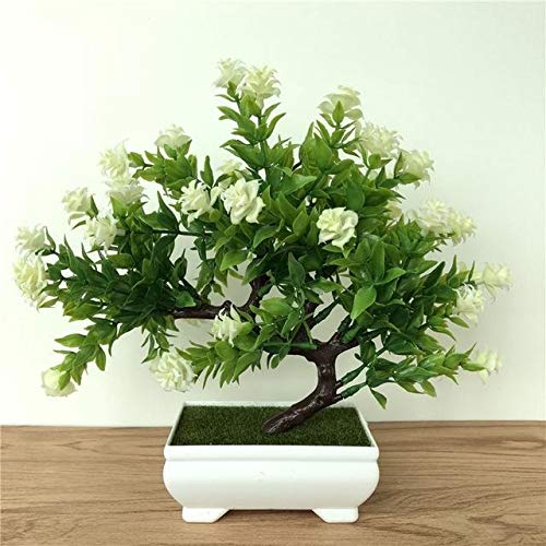 Artificial Plants Multi-fork rose potted Simulation bonsai artificial Indoor tabletop Craft green plant garden decoration ADALIA (Color : B)