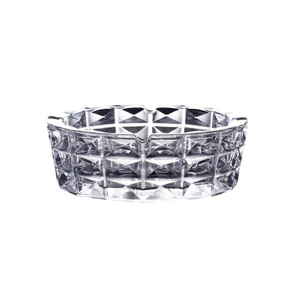 Practical ashtray Round Ashtray Made of Glass Suitable for Guest Room Foot Bath KTV Restaurant Office(????)