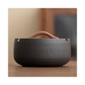 Practical ashtray Ashtray Black Ceramic with Lid for Home Living Room Bedroom Desktop Office