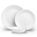 Corelle Vitrelle Glass Dinnerware, 12pc Set, New York White