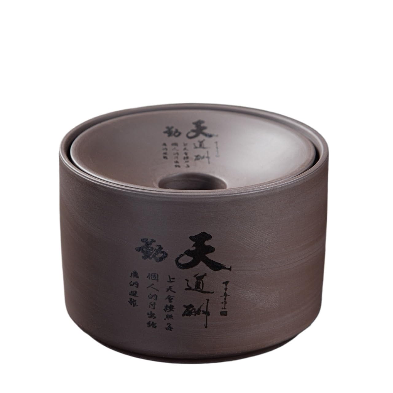Practical ashtray Small Purple Clay Ashtray Portable Suitable for Home Living Room Office Tea Table Funnel Lid