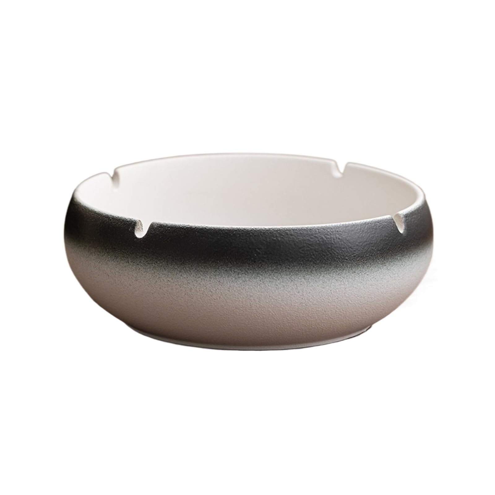 Practical ashtray Large Ceramic Ashtray with Black and White Gradient Color Windproof for Office Desktop Decoration Smoking Cup Ornament(?????)