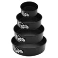 BEWAVE Springform Cake Pan Set Nonstick Leakproof 4 Pcs 10/18/23/25CM Baking Pan Bakeware Shaped Cakes Cheesecake Pan