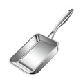 Nonstick Square Frying Pan, 3-Ply Stainless Steel Deep Skillet, Small Nonstick Egg Pan, Durable Scratch-Resistant Cookware, Induction Compatible Multipurpose Pan for Eggs and Everyday Cooking