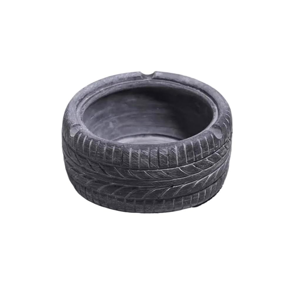 Practical ashtray Resin Material Ashtray Indoor Outdoor Portable Old Tire Shape Desktop for Office Room Bedroom Patio etc