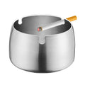 Ashtray, Stainless Steel Windproof Cigarettes Ashtrays for Home Office Tabletop Outdoor Patio (Silver)