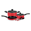 7Pc Nonstick Cookware Set-Red