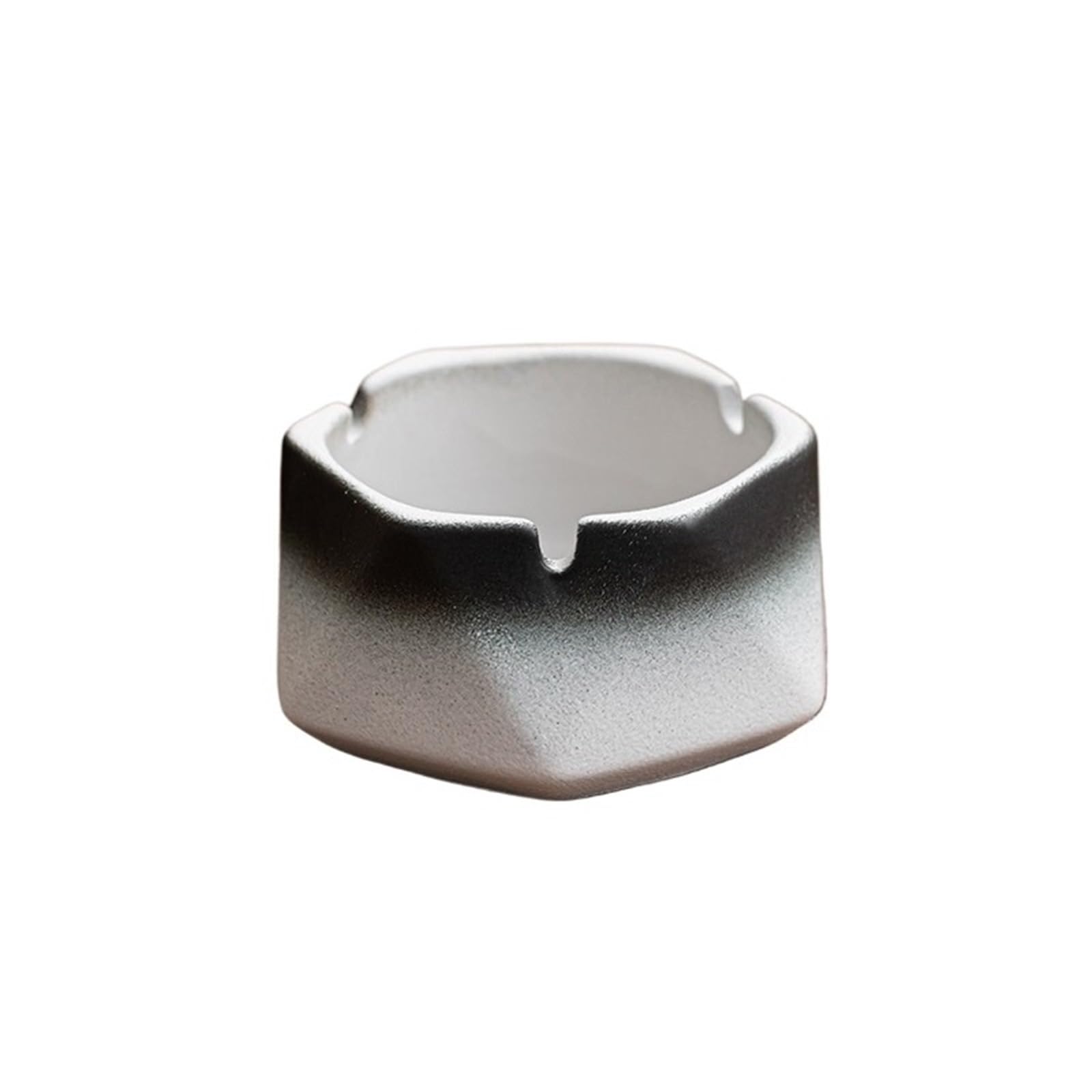 Practical ashtray Hexagonal Frosted Ceramic Ashtray for Home Use Windproof Suitable for Office Desktop Decoration
