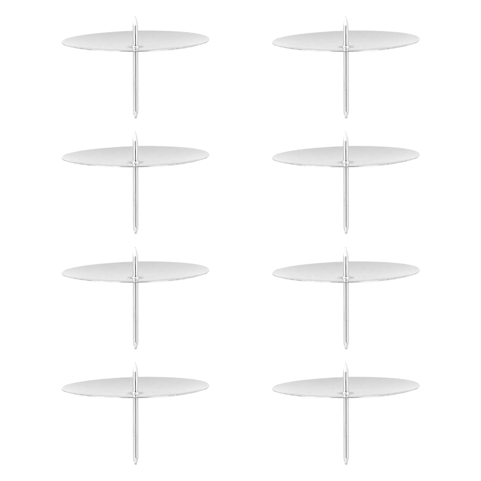 Tealight 8pcs Candle Fixing Glossy Iron DIY Handmade Candle Fixing Holder Pillar Candle Fixing Stand for Home Shop (Silver) Candle Craft Accessories Silver Silver