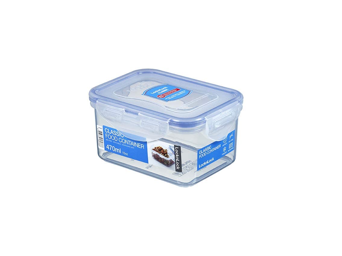 LocknLock 470ml Rectangular Airtight Food Storage - BPA-Free, Microwave, Freezer, and Dishwasher Safe