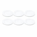 6Pcs White Ceramic Dessert Plate 19cm Elegant Round Plates for Cakes, Snacks & Desserts Microwave & Dishwasher Safe Tableware