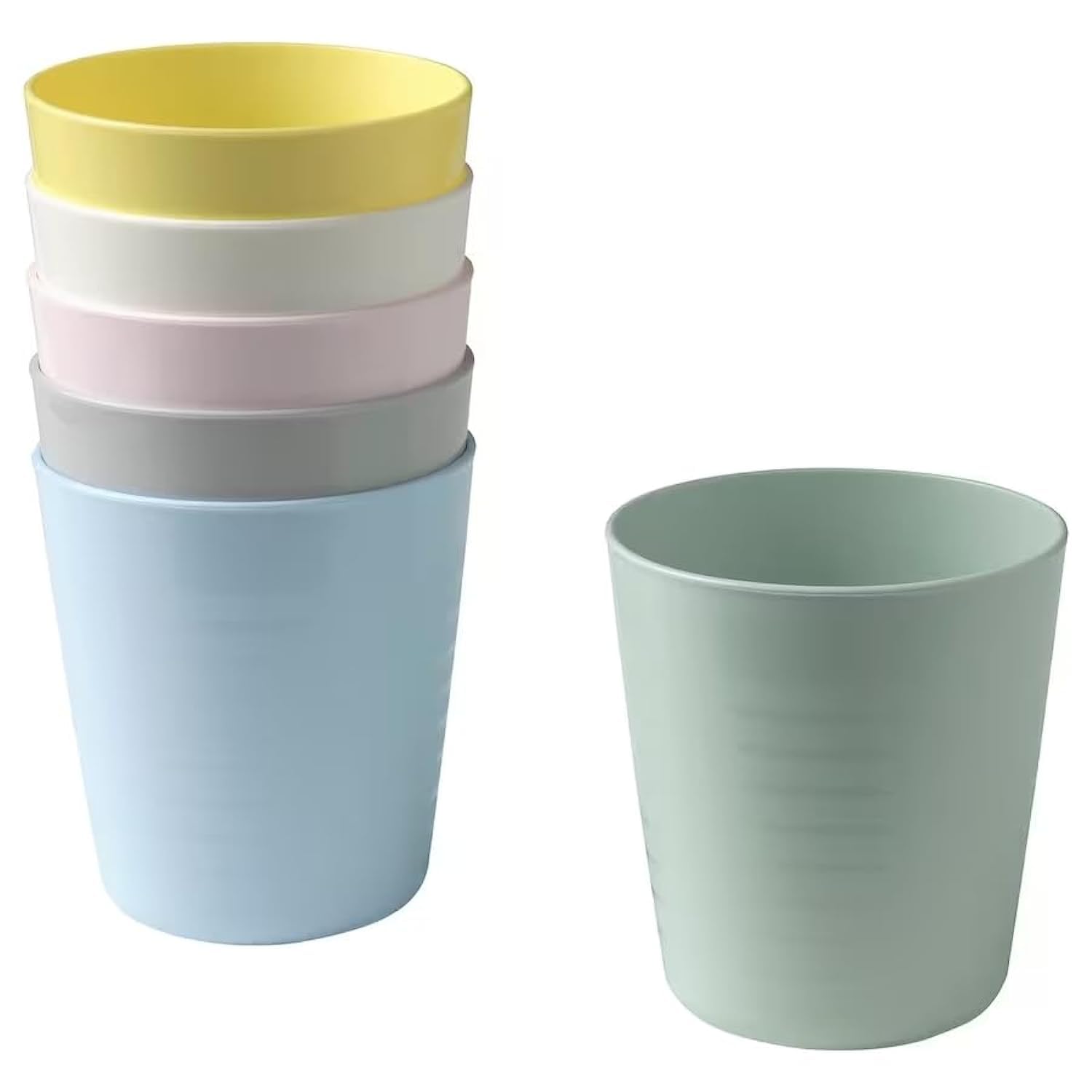 Ikea Mixed Color Glasses for Kids Small Children (KALAS Mug) Best for Birthday Parties and Learning How to EAT Unbreakable Glasses (Multicolour)