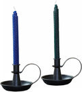 Azonee Candle Holder, 2Pcs Matte Black Iron Pillar Candlestick Holders Candlelight Stand with Handle for Farmhouse Decor Home Wedding Party Table Decoration