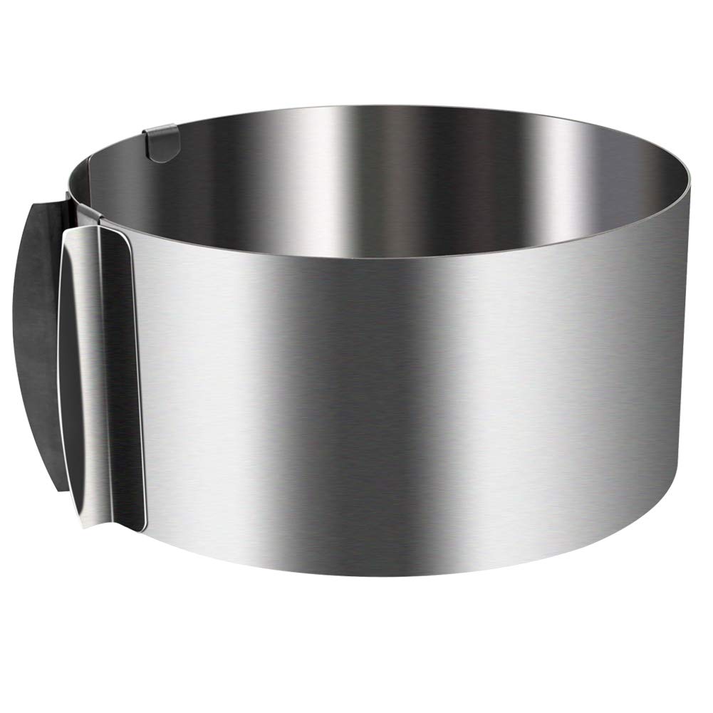 Cake Ring 6 to 12 Inch Adjustable Round Stainless Steel Cake Mousse Mould Bakeware Tools Decorating Mold Baking