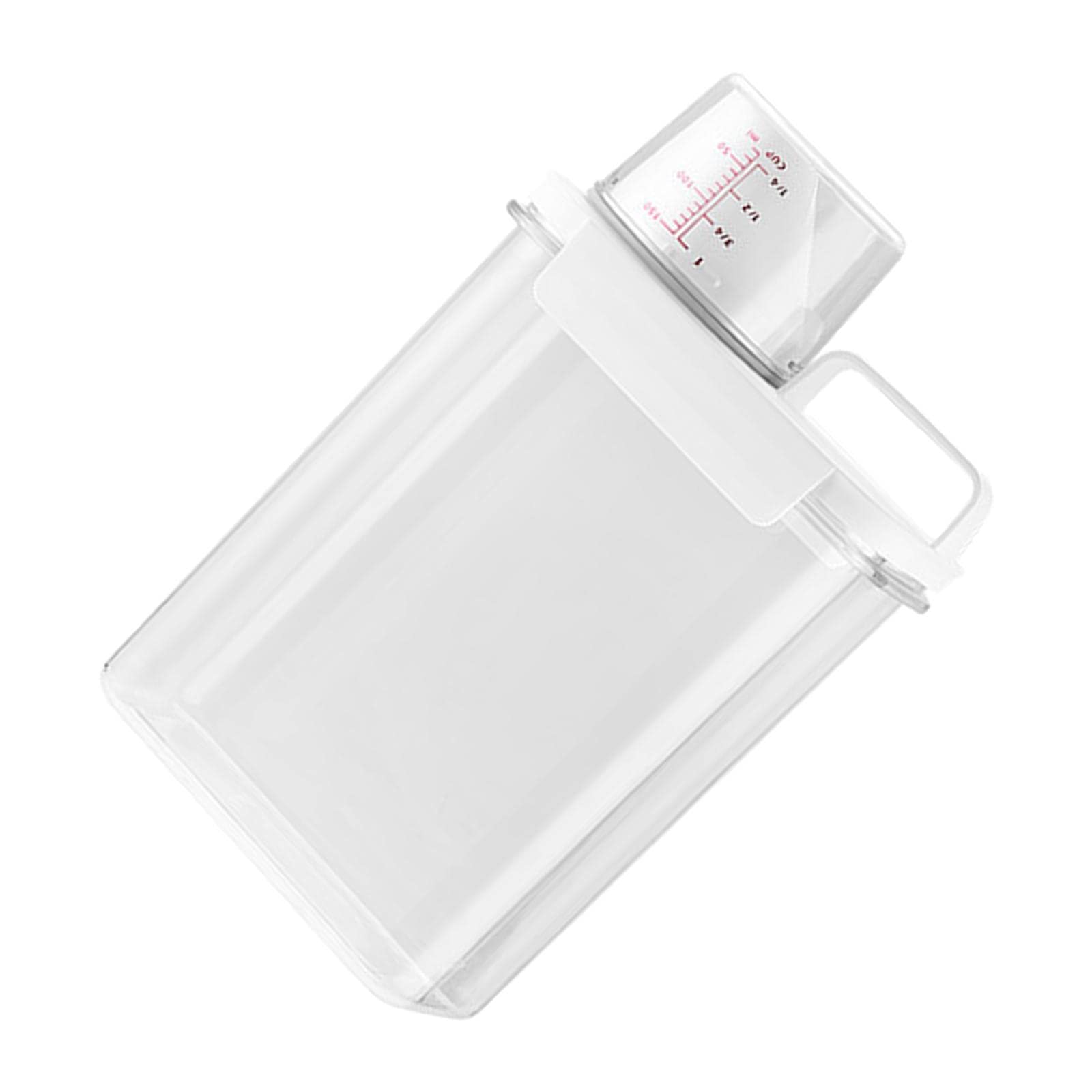 Generic Laundry Detergent Dispenser with Measuring Cup Washing Liquid Box Dry Grain Dispenser for Cereals, 1.8L