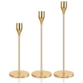 Hossejoy 3 PCS Candle Holders, Metal Candle Holders for Taper Candles, Decorative Candlestick Holders for Table, Centerpiece for Wedding, Dinning, Party, Fits Thick&Led Candles