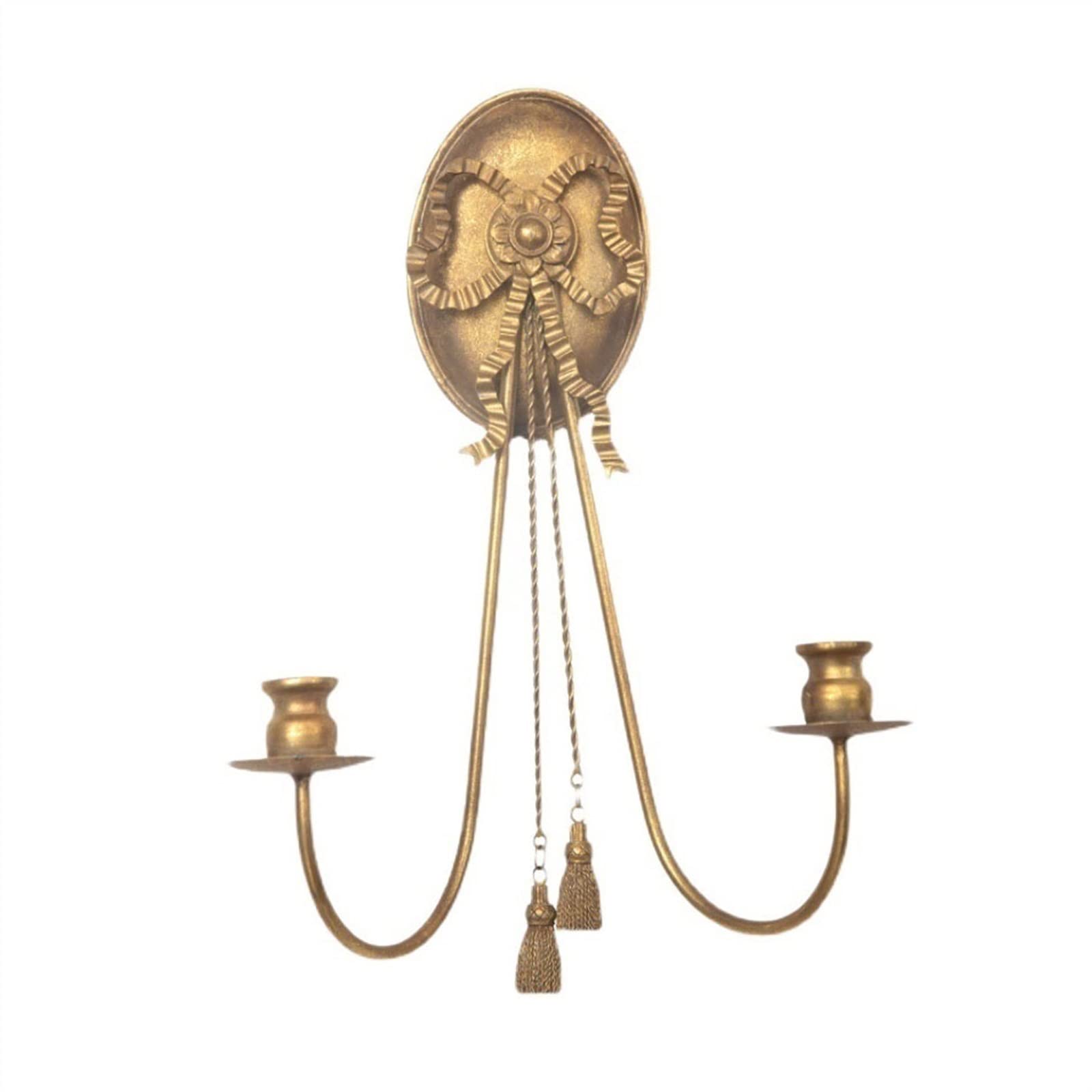 Candlestick Candle Holder Vintage Romantic with Arch on the Wall Iron Wall Candlestick Dining Centerpiece
