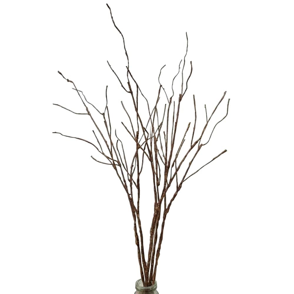 Artificial Lifelike Curly Willow Branches Decorative Dried Twigs, 25.9 Inches Fake Bendable Sticks Plastic Vines/Stems for DIY Greenery Plants Craft Vases Home Garden Office Party Decoration (5)