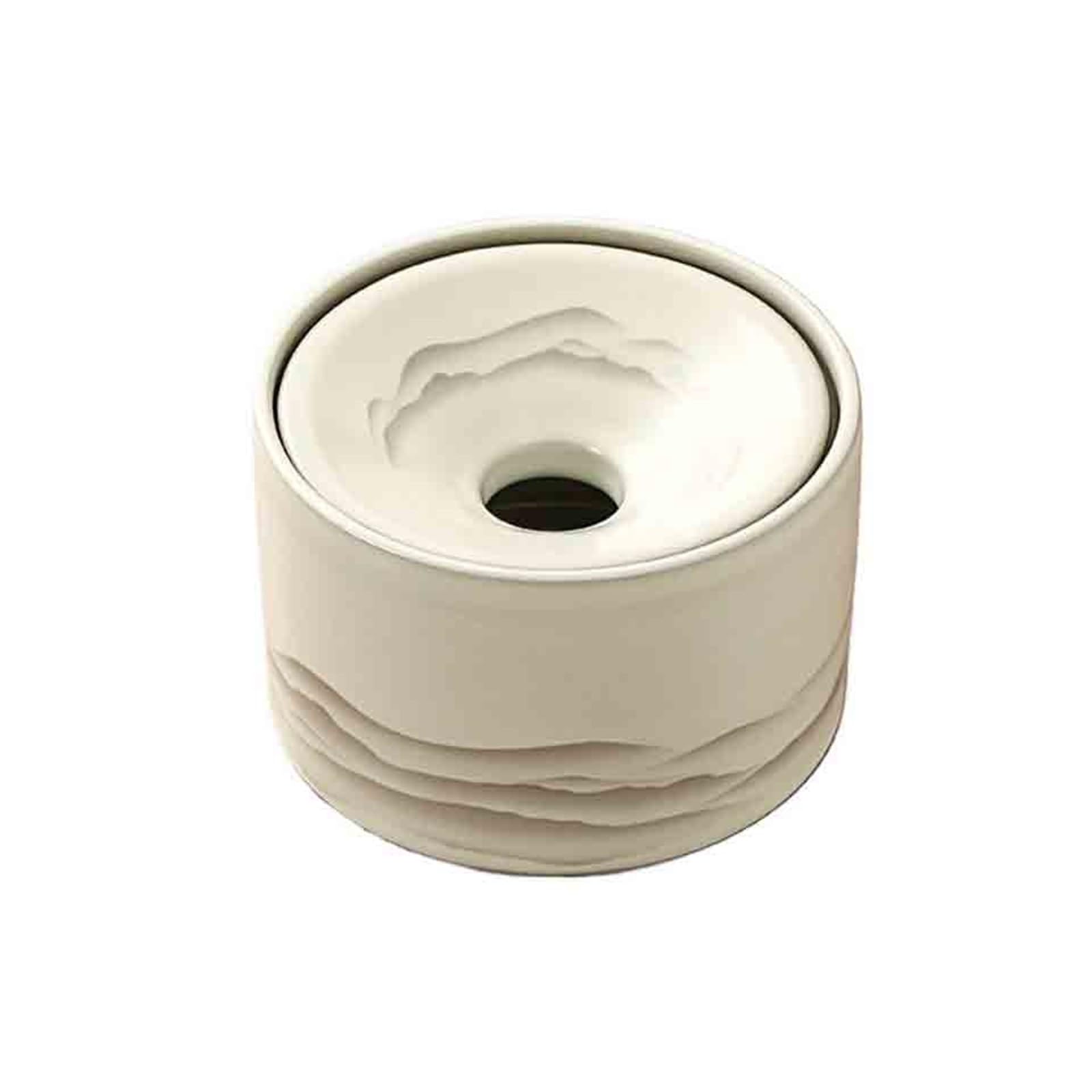 Practical ashtray White Ceramic Funnel-shaped Ashtray with a Lid Suitable for Home Use in Living Rooms and on Office Desks