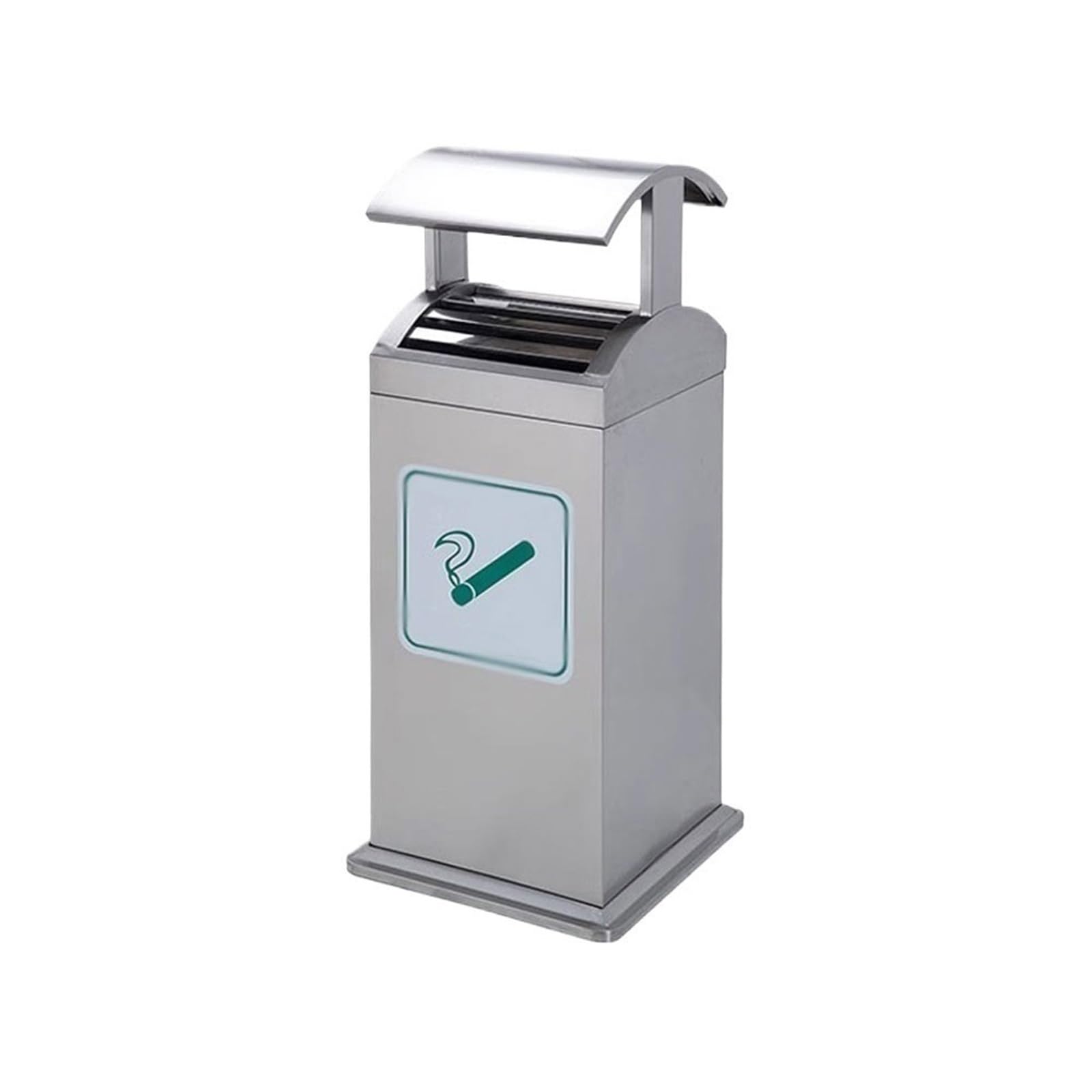 Standing Ashtray Outdoor Street Rainproof Ash Column Public Area Stainless Steel Trash Bin Patio